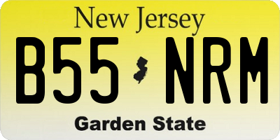 NJ license plate B55NRM