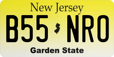NJ license plate B55NRO