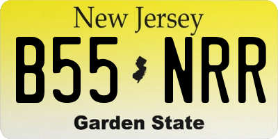 NJ license plate B55NRR