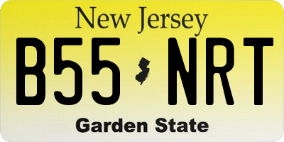 NJ license plate B55NRT