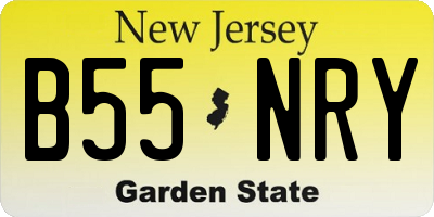 NJ license plate B55NRY