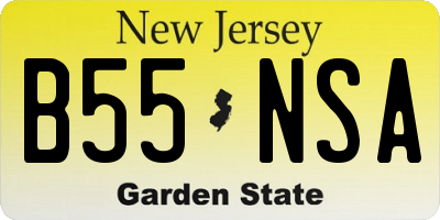 NJ license plate B55NSA