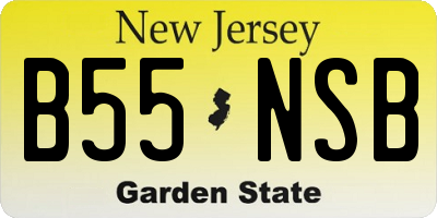 NJ license plate B55NSB