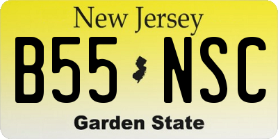 NJ license plate B55NSC