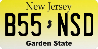 NJ license plate B55NSD