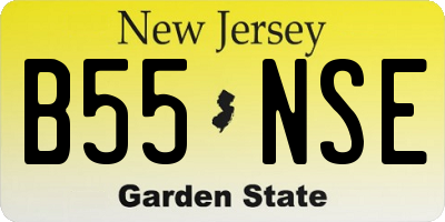 NJ license plate B55NSE