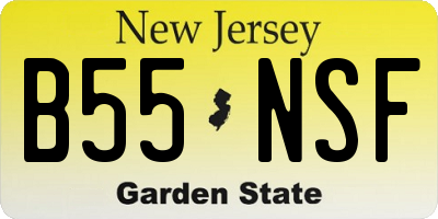 NJ license plate B55NSF
