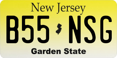 NJ license plate B55NSG