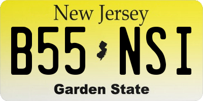 NJ license plate B55NSI
