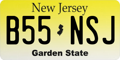 NJ license plate B55NSJ