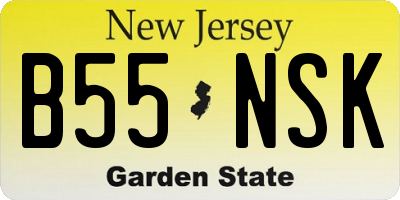 NJ license plate B55NSK