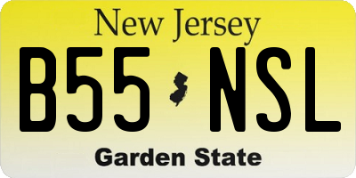 NJ license plate B55NSL