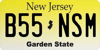 NJ license plate B55NSM
