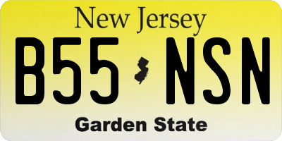 NJ license plate B55NSN