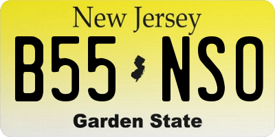 NJ license plate B55NSO