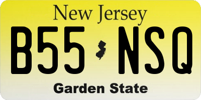 NJ license plate B55NSQ