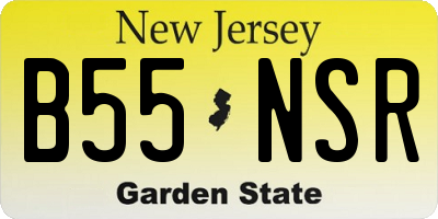 NJ license plate B55NSR