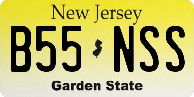 NJ license plate B55NSS