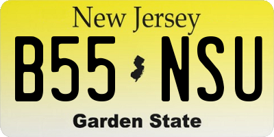 NJ license plate B55NSU