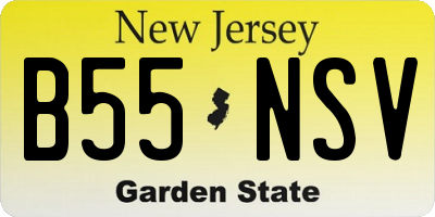 NJ license plate B55NSV