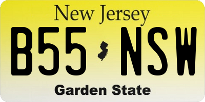 NJ license plate B55NSW