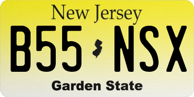 NJ license plate B55NSX