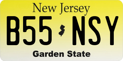 NJ license plate B55NSY