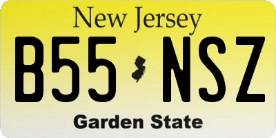 NJ license plate B55NSZ