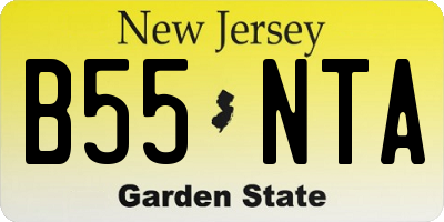 NJ license plate B55NTA