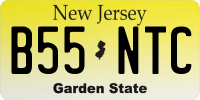 NJ license plate B55NTC