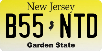 NJ license plate B55NTD
