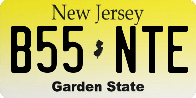 NJ license plate B55NTE