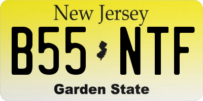 NJ license plate B55NTF
