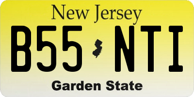 NJ license plate B55NTI