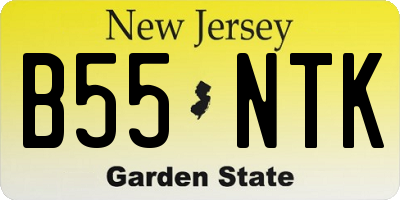 NJ license plate B55NTK