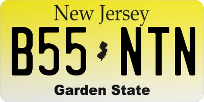 NJ license plate B55NTN