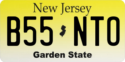 NJ license plate B55NTO