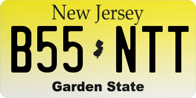NJ license plate B55NTT