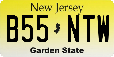 NJ license plate B55NTW