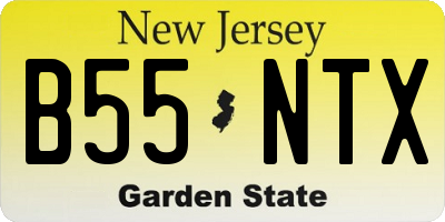 NJ license plate B55NTX
