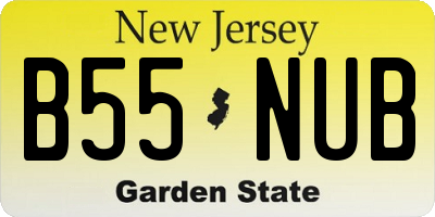 NJ license plate B55NUB