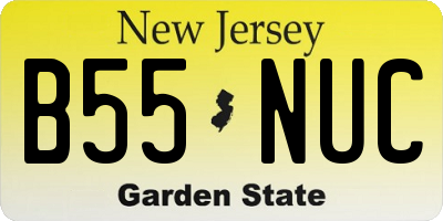 NJ license plate B55NUC