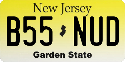 NJ license plate B55NUD