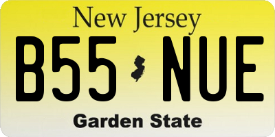 NJ license plate B55NUE