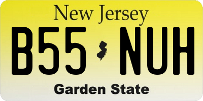 NJ license plate B55NUH