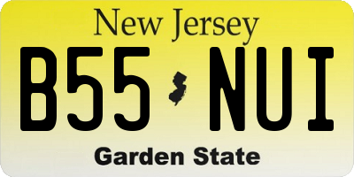 NJ license plate B55NUI