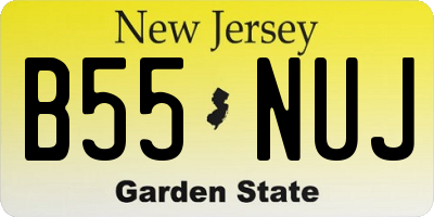 NJ license plate B55NUJ