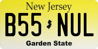NJ license plate B55NUL