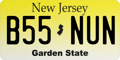 NJ license plate B55NUN