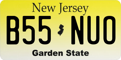 NJ license plate B55NUO